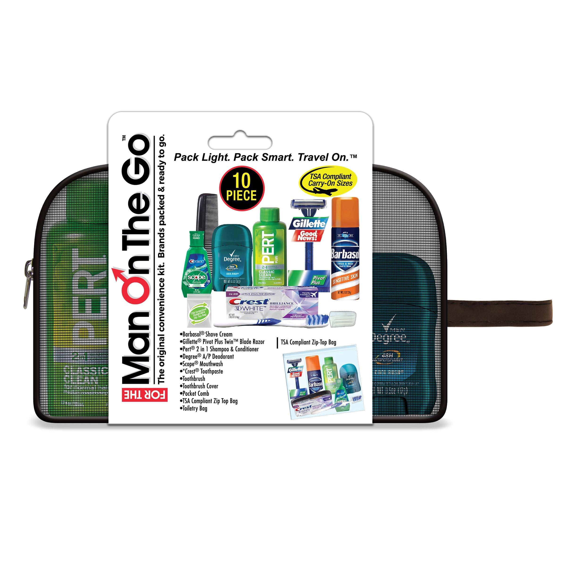 Convenience Kits International Convenience Kits “Man On The Go” Premium 10-Piece Travel Kit