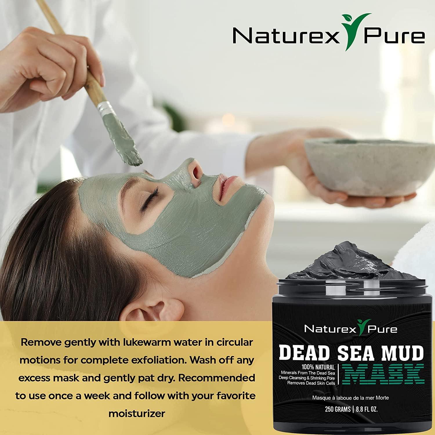 Naturex Pure Naturex Pure Dead Sea Mud Mask – Luxurious Mud Masks for Women and Men – Advanced All-Natural Dead Sea Mud Mask for Blackheads, Whiteheads, Hyperpigmentation, Acne – 8.8fl oz