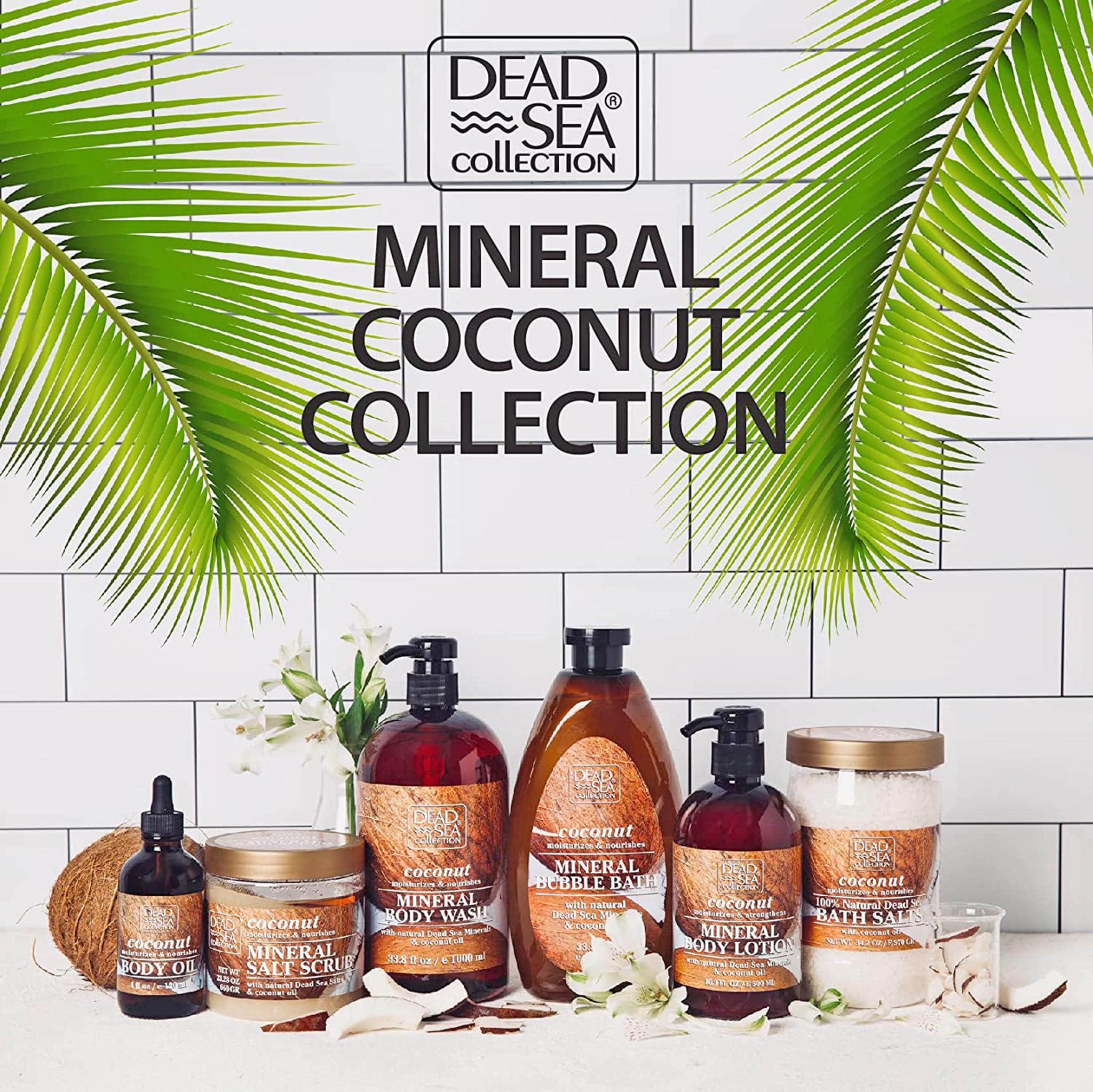 Dead Sea Collection Dead Sea Collection Body Oil for Dry Skin - Scented Coconut  Vitamin E Moisturizing & Nourishing, Anti-Aging & Skin Elasticity Support for Face 4 fl. Oz