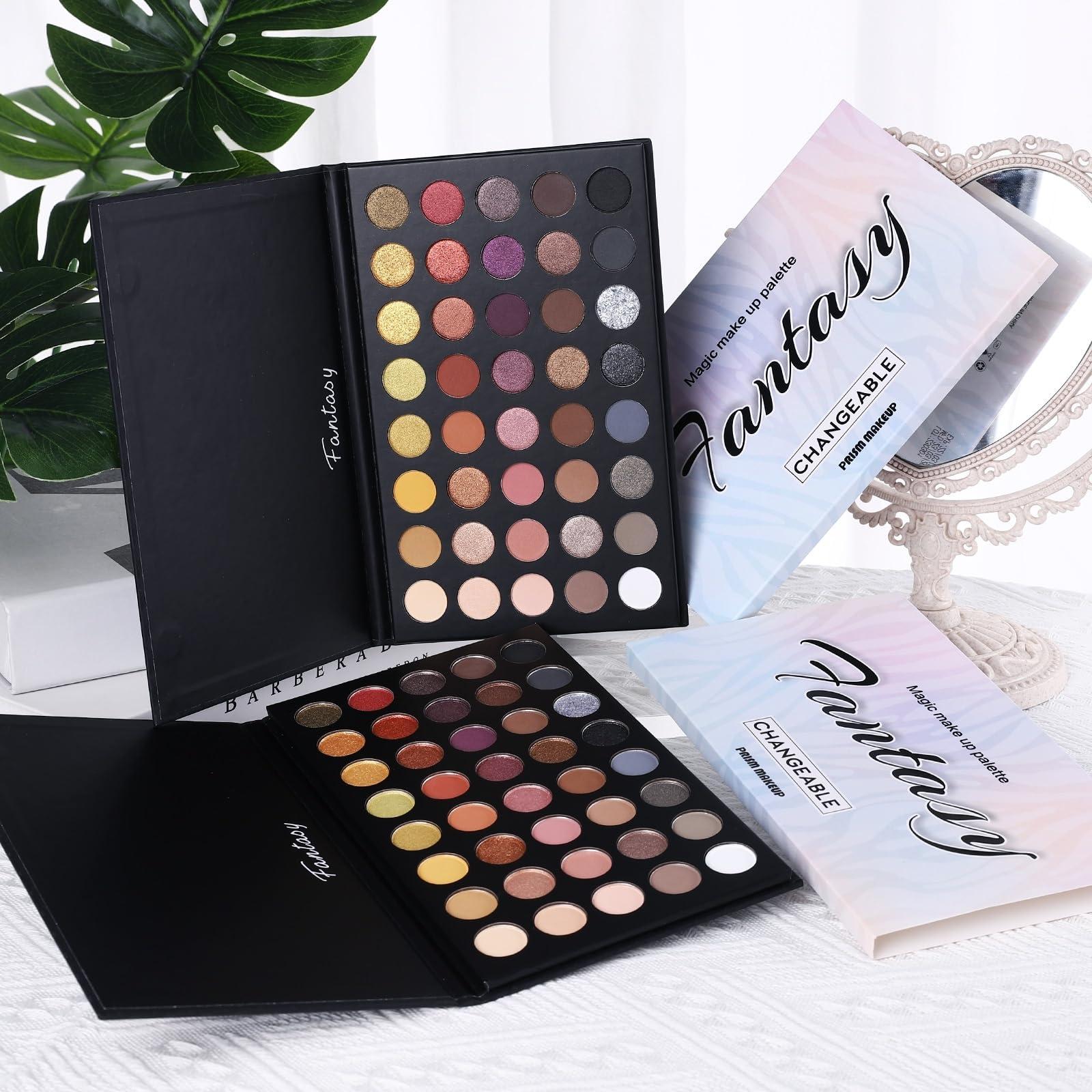 Prism Makeup Prism Makeup 40 Colors Neutral and Smokey Palette with 18 Colors Rosy Nudes Light Smokey Eyeshadow Set