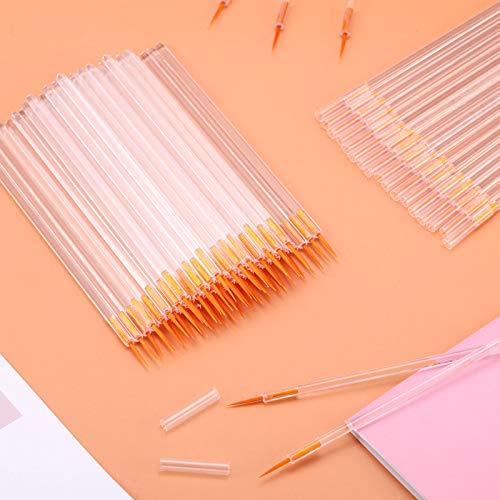 EBOOT eBoot 100 Pack Disposable Eyeliner Brush Applicator Cosmetic Eye Wands Makeup Tool (Clear)