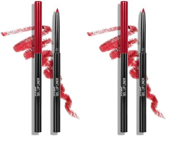 wet n wild wet n wild Lip Liner Perfect Pout Matte Retractable Gel Lip Liner Pencil, Red The Scene (Pack of 2)