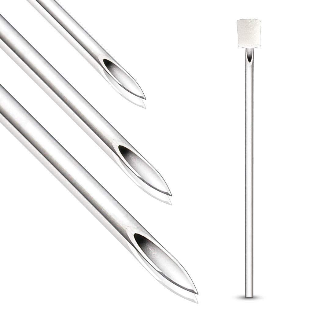 BodyJewelryOnline 10PCS Piercing Needles 18G 316L Surgical Steel Disposable Sterile Piercing Needles for Nose Belly Navel Nipple Tongue Ear Industrial Body Piercing Needles 18 Gauge