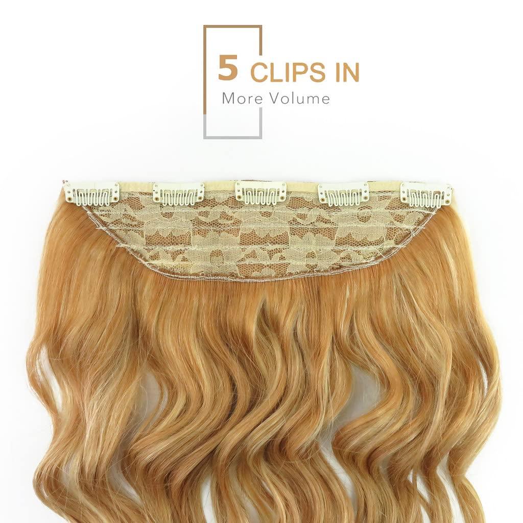 RemeeHi RemeeHi Thick Long Wavy One Piece Clips in 100% Real Human Hair Extension Easy Wear Traceless Hairpieces for Women Thin Hair 26 Inch-120g #16 Light Blonde