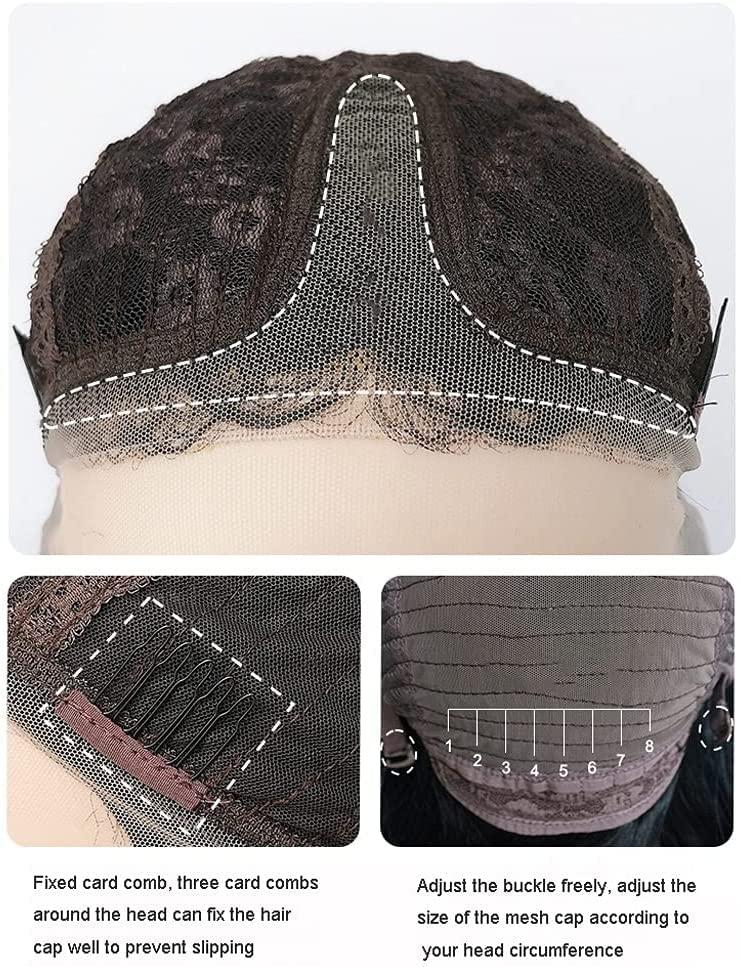 Generic Wig Wig Long Straight Hair Matte High Temperature Silk Material Wig for Daily Party Use for Daily Party Use (Color : Wine Red)