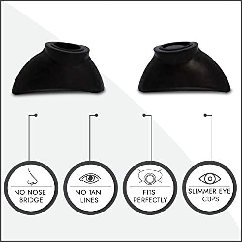 Super Sunnies Super Sunnies Slim Flex UV Eye Protection, FDA Compliant Individual Tanning Goggles Eyeshields (Black)