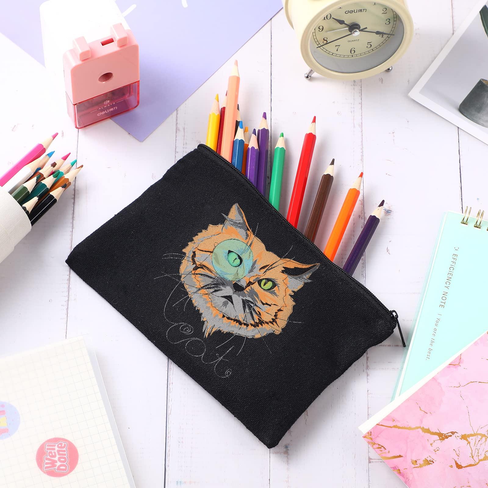 Reginary 80 Pack Canvas Zipper Makeup Bags Bulk Pencil Pouches Blank DIY Craft Canvas Cosmetic Bag Pouch with Zipper for Makeup Cosmetic Toiletry Stationary Storage (Black)