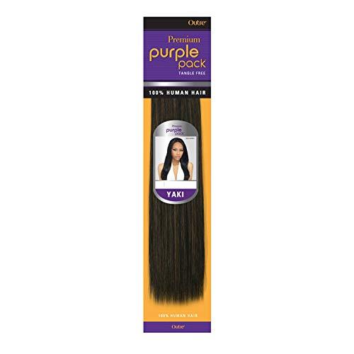 Purple Pack Outre Human Hair Weave Premium Purple Pack Yaki (10 Inch (Pack of 2), 4)