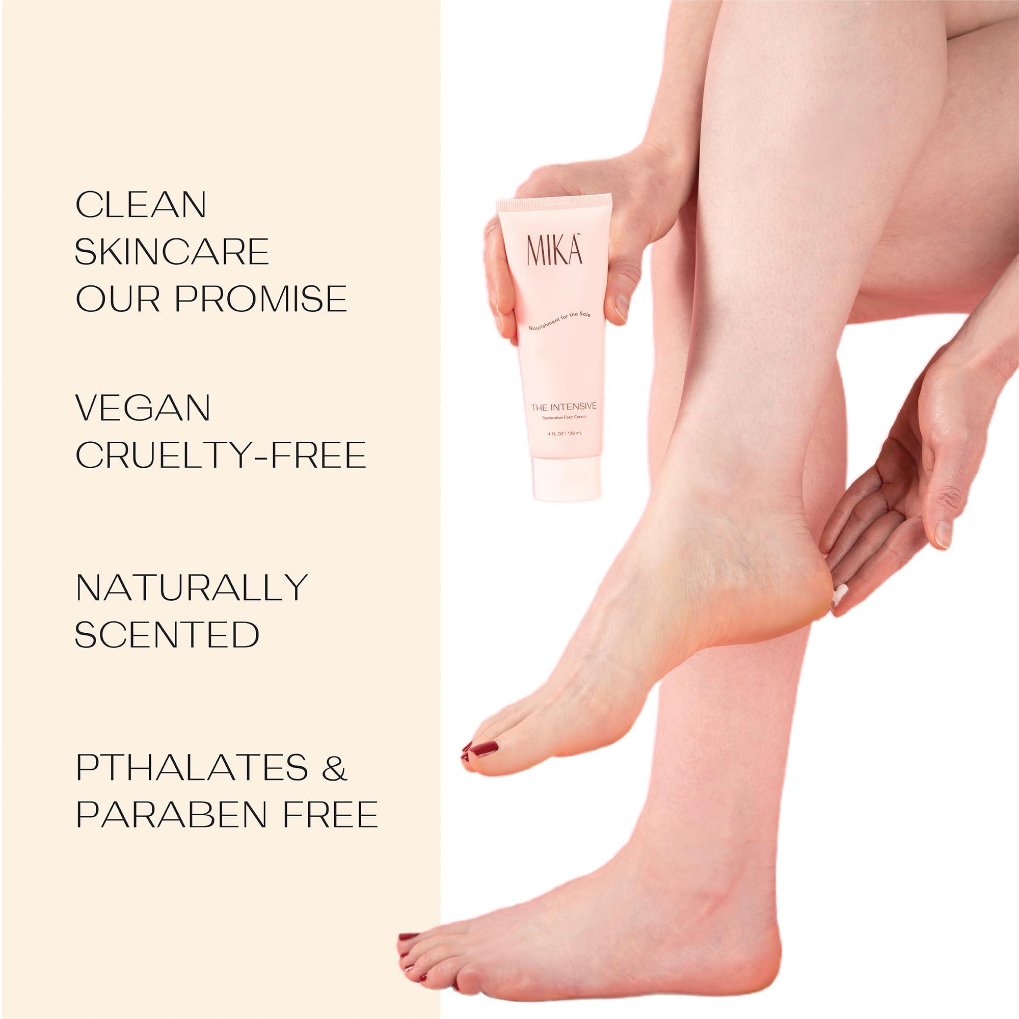 Mika Vie Foot Cream for Dry Cracked Heels | 25% Urea Cream for Feet with Vitamin E | Foot Moisturizer & Cracked Heel Treatment | Naturally Scented, Paraben and Phthalate Free