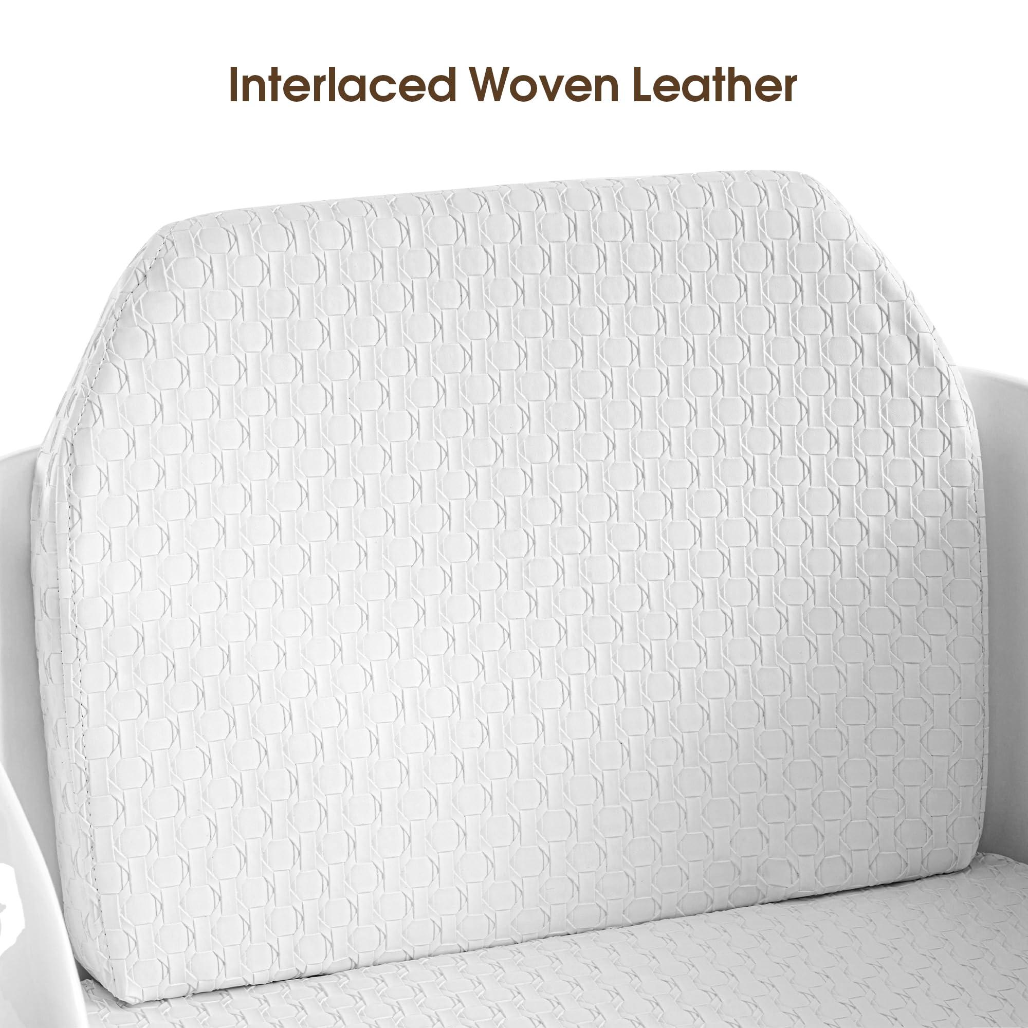 BarberPub BarberPub Salon Chair for Hair Stylist, Styling Chair for Home Salon Barbershop 8609 (White)