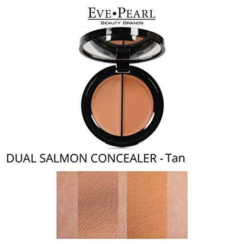 EVE PEARL EVE PEARL Dual Salmon Concealer Full Coverage Under Eye Concealer Smooth Skin Treatment Brighten Makeup Hydrate Skincare (Tan)