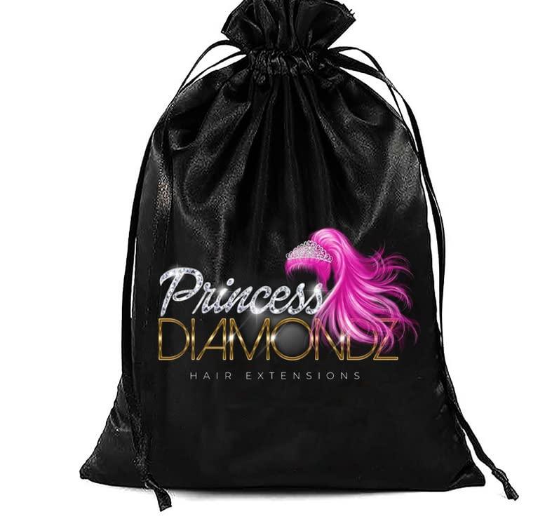 Boyiexin Boyiexin Customize Logo Wig Hair Extension Storage Bags, 20-50PCS Silk Satin Wig Bags With Drawstring Gift Hair Bundles Packaging Bag (Pack of 20, Purple)