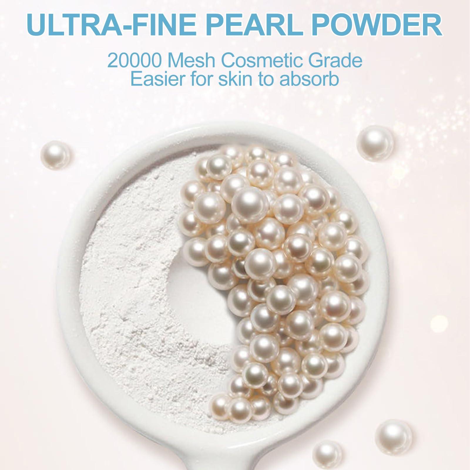 Erinde Erinde Pearl Powder Organic, 100% Natural Freshwater Organic Pearl Powder for DIY Face Mask Cream Serums Lotion, Cosmetic Grade Pearl Powder, 100g/3.52oz
