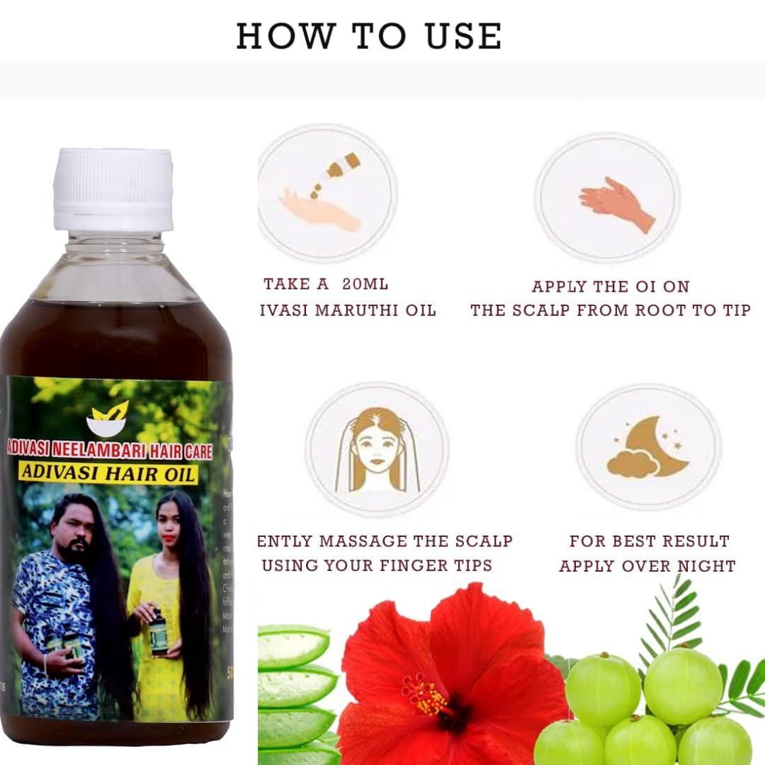 Smartdrops Adivasi Herbal Hair Oil for Hair Growth & Anti Hairfall Control | Helps Hair Thickening Hair (100ml) Pack 3