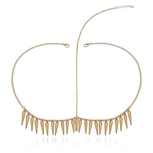 Fdesigner "Fdesigner Boho Gold Moon Hair Chain Head Chain Layered Headpiece Weddding Festival Hair Accessories for Women and Girls"