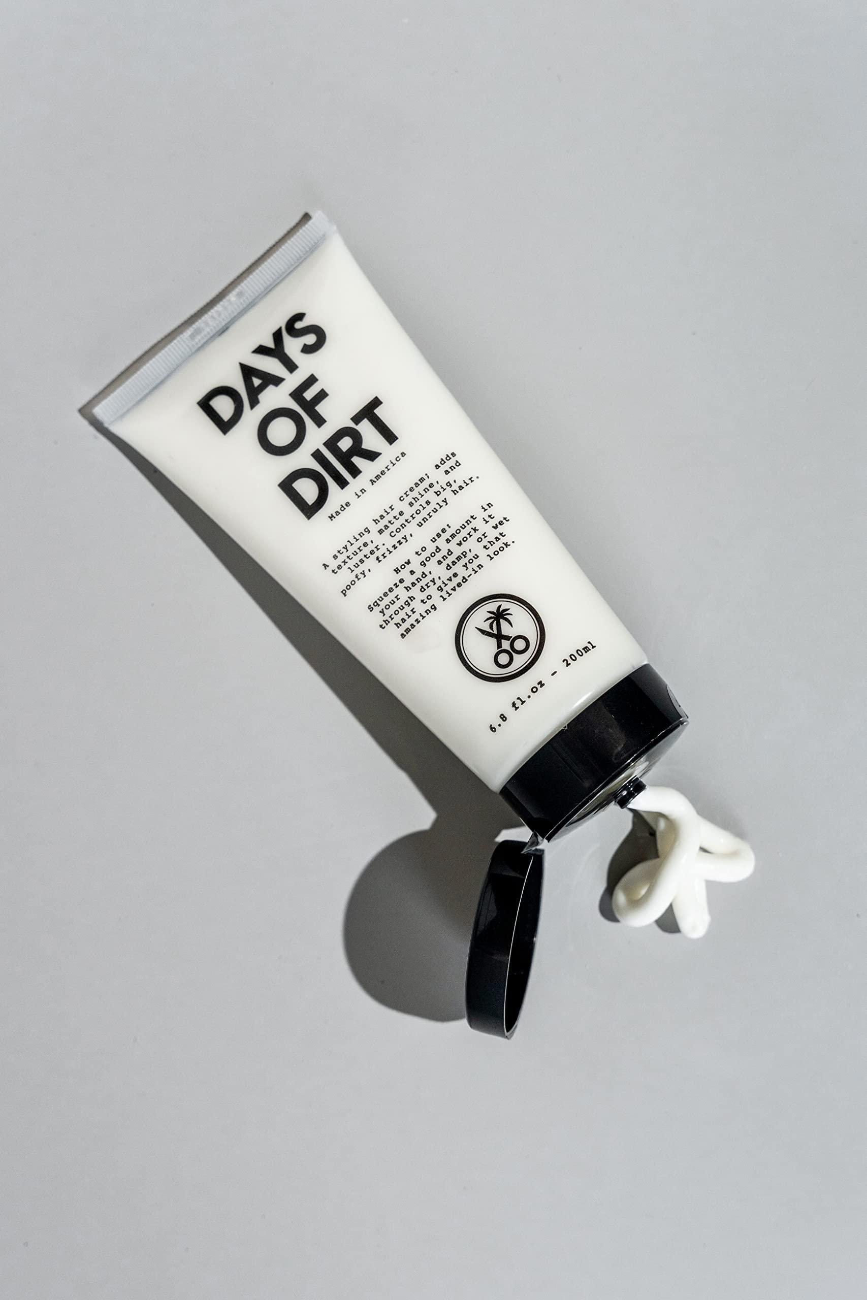 California Born California Born Days of Dirt Hair Styling Cream - Hair Grooming Cream for Dry, Fluffy, Frizzy, Clean Lived-in Look - Styling Cream for No-Hold, Texture & Shine - Made in USA, 6.8fl oz