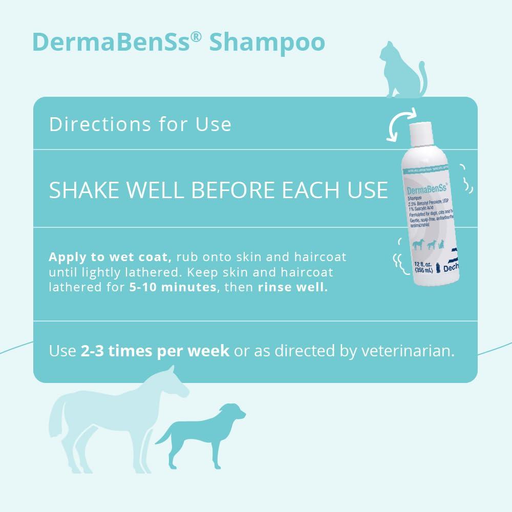 DermaBenSs DermaBenSs Shampoo for Dogs, Cats and Horses, 12 Ounce