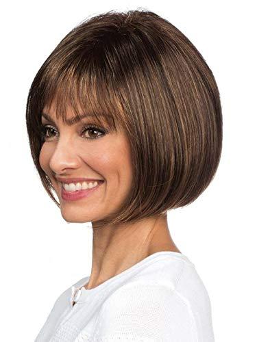Rene of Paris & Maxwigs Scorpio Partial Monofilament Wig Color Illumina-R - Noriko Wigs 6.25" Chin Length Bob Straight Wispy Bangs Lace Front Synthetic Hair Avg Cap Orchid Sexy Short Fringe Bundle MaxWigs Hairloss Booklet