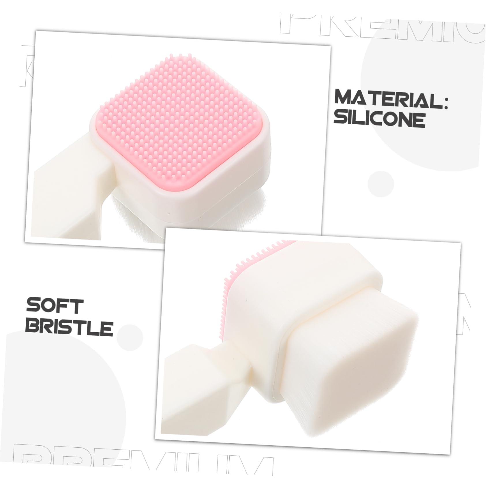 SOESFOUFU SOESFOUFU Square Facial Cleansing Brush Household Facial Brush Face Cleansing Tool Facial Cleaning Brush Silicone Facial Cleansing Brush Face Washing Brush Lady Facial Brush White