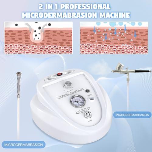 Beauty Star Upgraded 2 IN1 Diamond Microdermabrasion Machine, Beauty Star Professional Diamond Dermabrasion Facial Devices System at Home, Face Pore Cleansing Tool(65-68cmHg Vcuum Suction)
