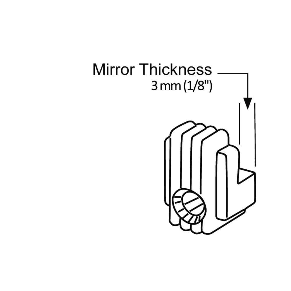 Truth Hardware Plastic Mirror Clip for 1/8\" Mirror