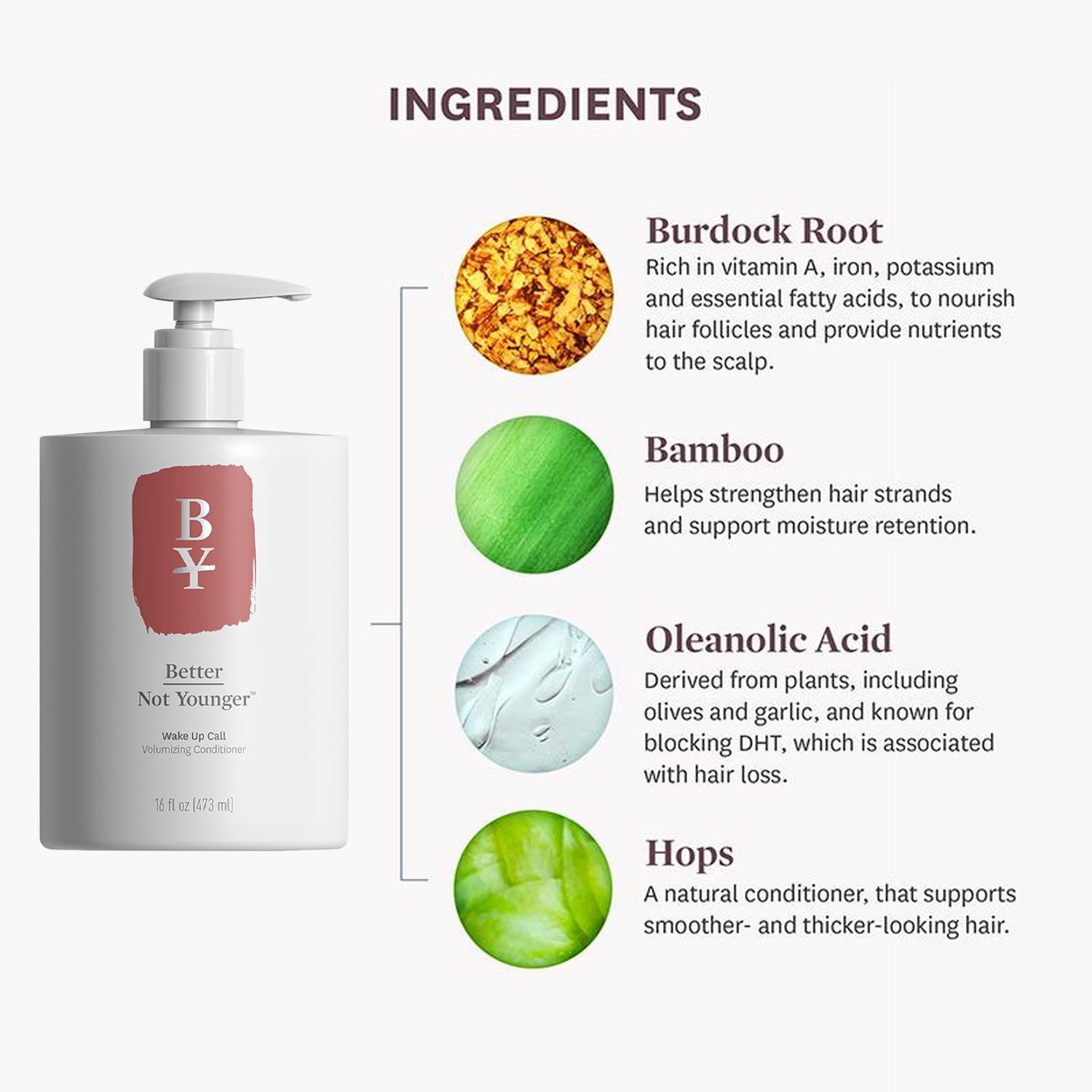 Better Not Younger Better Not Younger Wake Up Call Volumizing Shampoo and Conditioner Set, 16 Fl Oz.