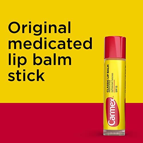 Carmex Carmex Classic Medicated Lip Balm Sticks, Lip Moisturizer for Chapped Lips, 18 Count (6 Packs of 3)