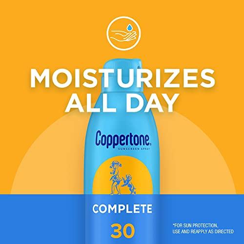 Coppertone Coppertone Complete Sunscreen Spray SPF 30, Spray Sunscreen for Body, Lightweight, Water Resistant, 5.5 Oz, Pack of 3