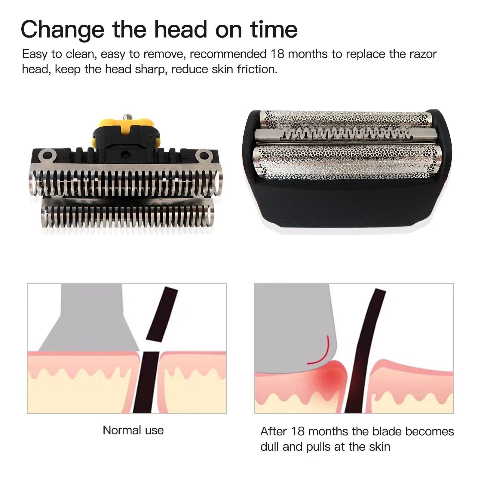 Vicue Vicue Series 3 30B Replacement Foil & Cutter Set for Braun Shaver 7000/4000 Series