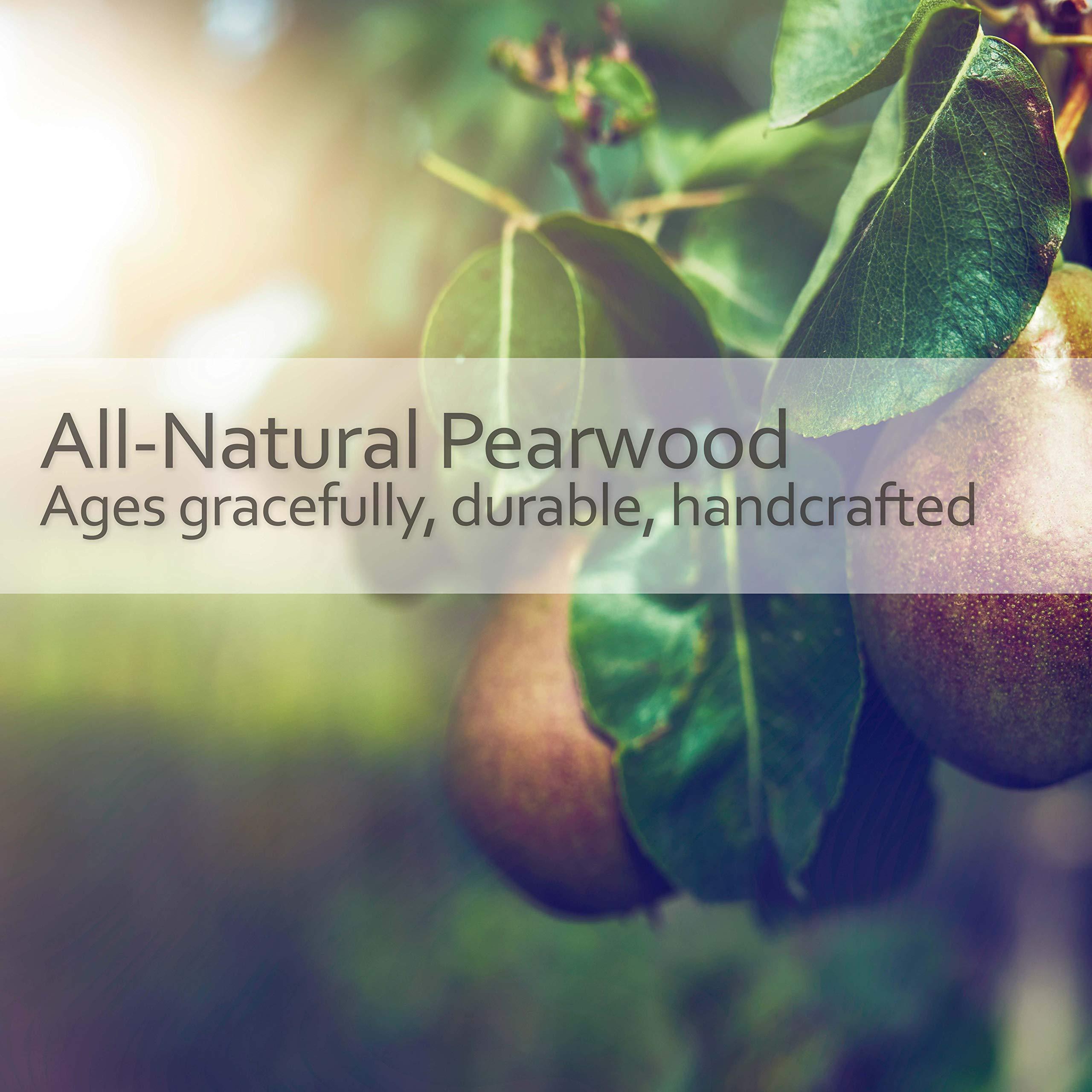 REDECKER Redecker Goat Hair/Natural Pig Bristle Book Brush with Oiled Pearwood Handle, 10-5/8-Inches