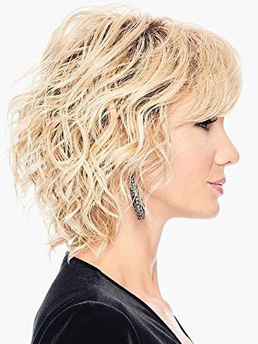 Hairdo & Maxwigs Breezy Wave Cut Wig Color SS25 Rooted Ginger Blonde - Hairdo 7\" Medium Length Cropped Bob Soft Wavy Curls Multi-Layered Tru2Life 100% Heat Friendly Synthetic Breathable Cap Toni Alluring Peluca