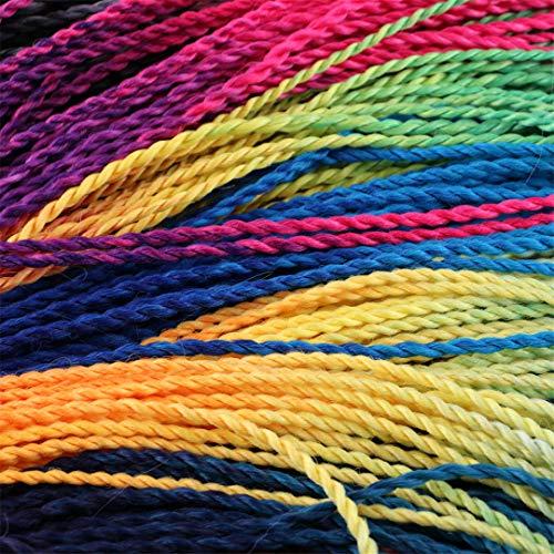 SSJFZM Women's Senegalese Twist Crochet Braids Two Colors Synthetic Long Braiding Hair Box Braids Extensions 22" Pink 22inches 1Pcs/Lot