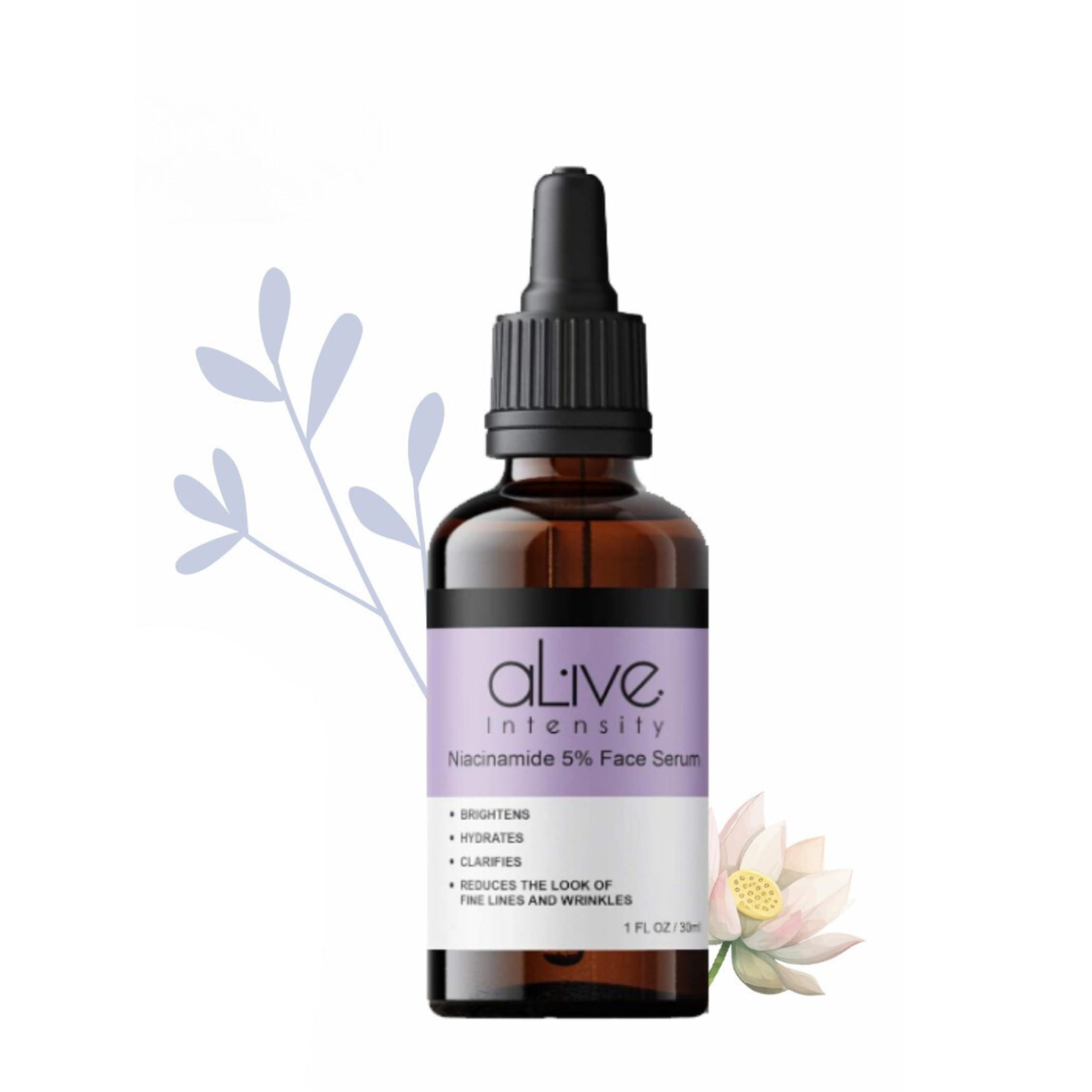 Alive Intensity Niacinamide Face Serum 5% Advanced Skincare - Niacinamide Face Serum Brighten & Glow Ordinary Face Serum For Anti-Wrinkle, Hydrates & Clarifies