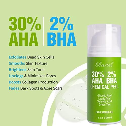 Ebanel Ebanel Bundle of Gentle Exfoliating Face Scrub Peeling Gel and 30% AHA 2% BHA Chemical Peel Exfoliant Gel