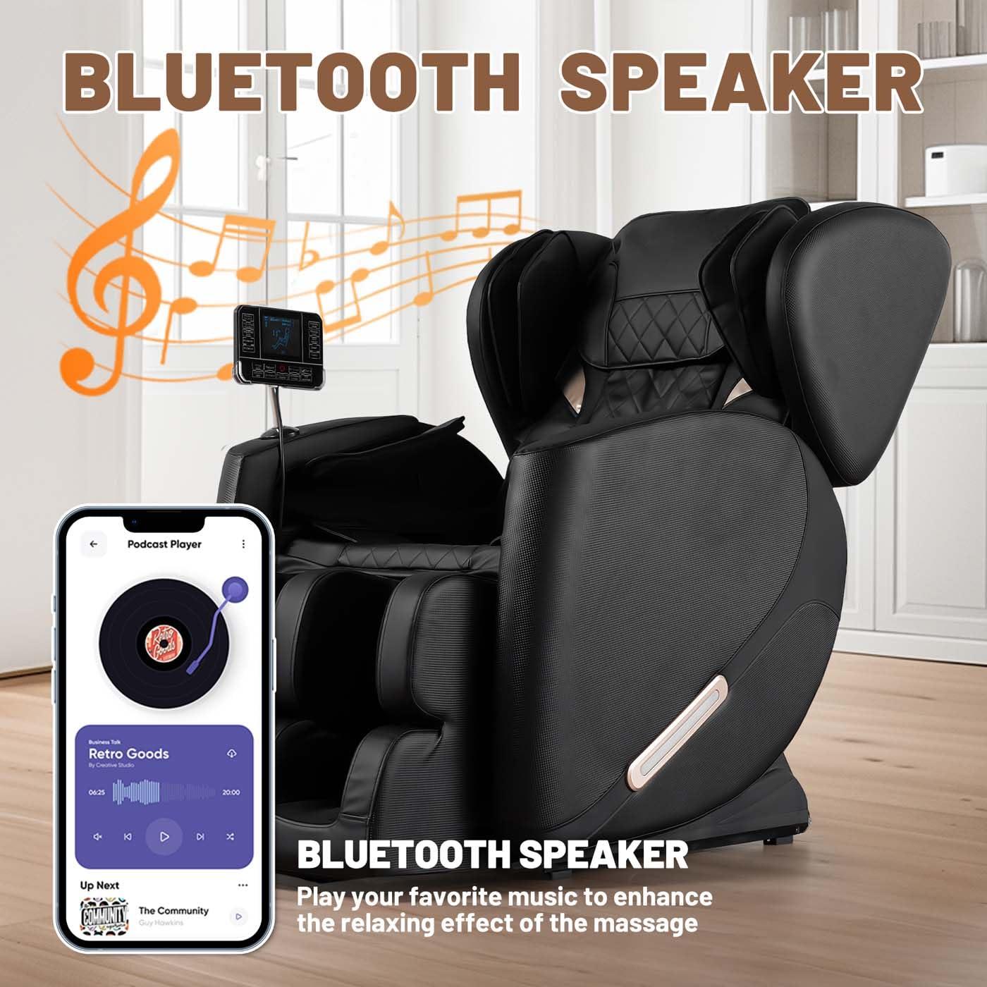 NinthAvenue Basics Massage Chair Recliner with Zero Gravity, Full Body Massage Chairs with Heating, Air Pressure, Massage Chair Recliner with Foot Massage Easy to Use in The Office and at Home