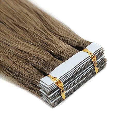 Yotty Yotty Hair Extensions Tape in Seamless Skin Weft Remy Human Hair (24Inch 40Pcs 140Gram, Chestnut Brown)