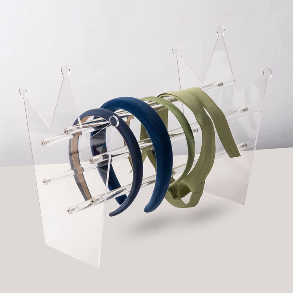 Lurrose Lurrose Headband Display Stand Acrylic Headband Stand Headband Organizer Headband Holder Headbands Stand Headbands Storage Rack Hair Hoops Organizer Clear Hairband Holder Hair Hoops Rack