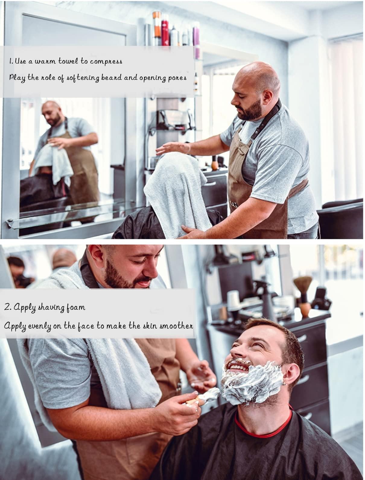 Ralsko Straight Razor Kit - Best Straight Razor, Shave Ready Straight Edge Razor, Strop + Brush, Straight Razor for Men, Complete Straight Razor Shaving Kit, Great Gift