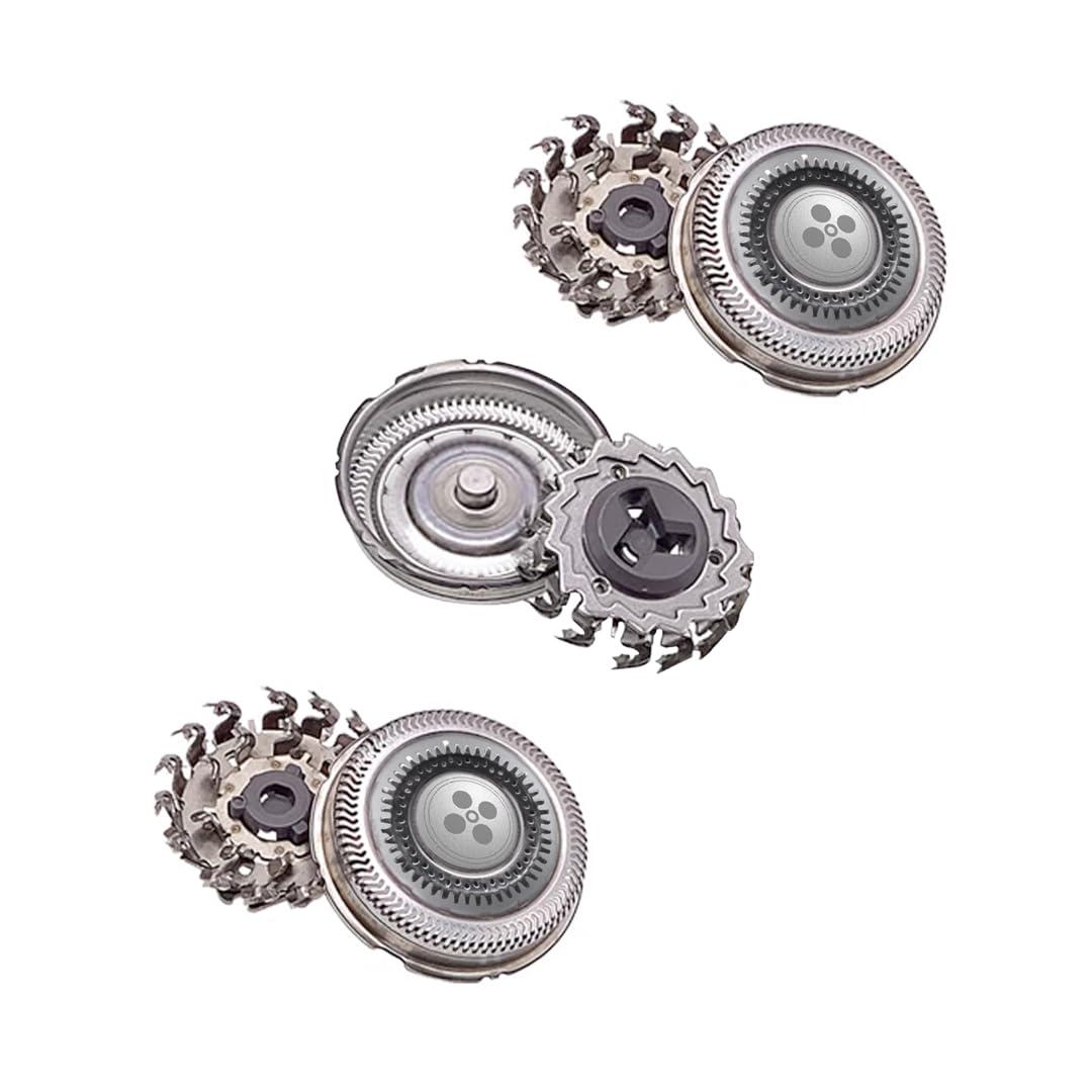 WELURE Latest version 3Pcs RQ12 Replacement Shaver Head Compatible with Philips Norelco RQ11 RQ10 Sensotouch 3D 1260X 1280X 1290X RQ1180 Arcitec Razor Shaving Unit Triple 3D