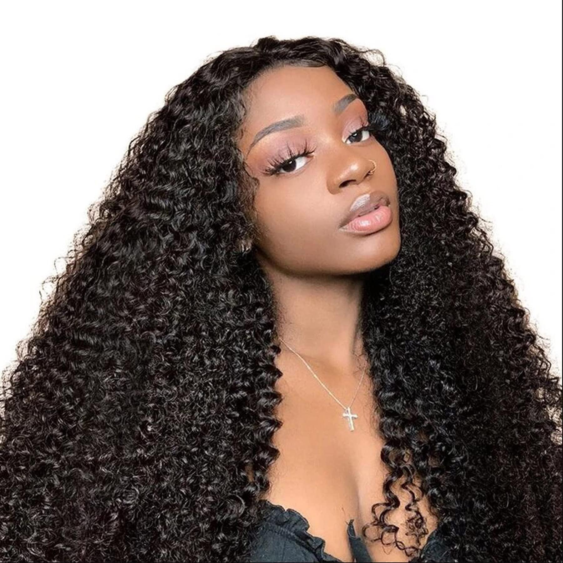 PIDIAUE PIDIAUE 18 18 18 inch Curly Hair Bundles Human Hair Kinky Curly Weave Bundles Jerry Curl Real Unprocessed Remy Hair 3 Bundles Extensions Natural Color