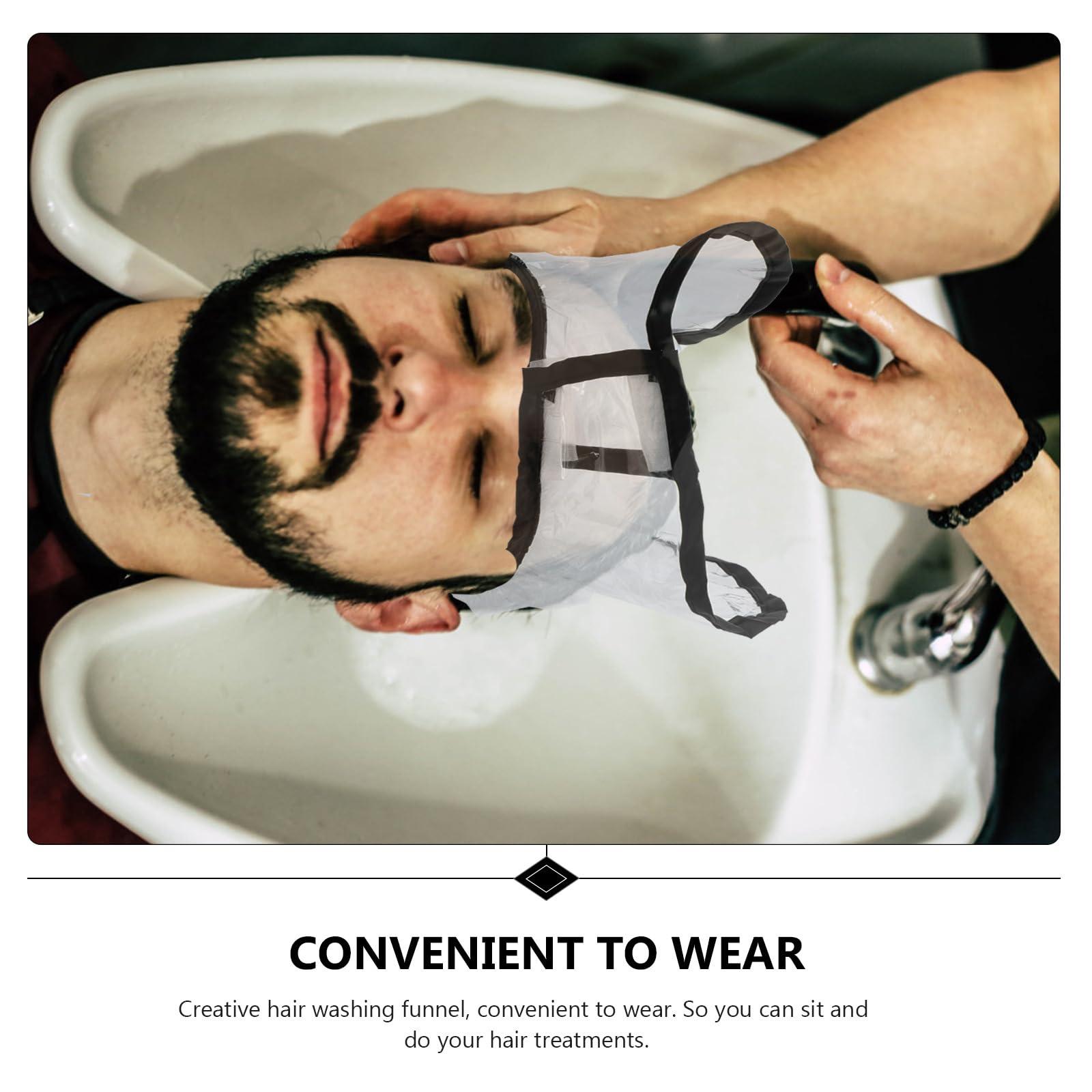 Beaupretty Beaupretty 2pcs Shampoo Funnel Barber Dye Washing Funnel Shampoo Washing Cape Shampoo Cape Barber Cape Salon Funnel Adjustable Clear Shampoo Sheer Cape Shawl Plastic Dye or Hair Bib