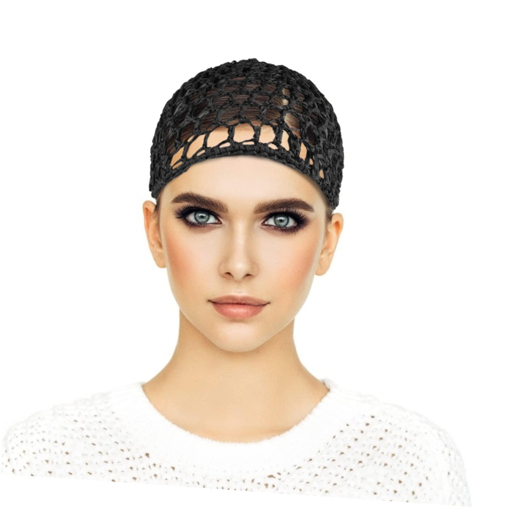 PACKOVE PACKOVE 4pcs Mesh Hair Net Heavy Duty Sleep Hair Net Bonnet Mesh Wig Cap Crochet Hair Nets for Women Hat Wig Nets Silk Wrap Hair Net Hair Net for Wig Net Hair Cap Durag Fabric