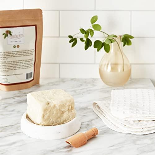Shea Farms Raw Shea Butter - 8oz/.5lb Unrefined Shea Butter - Moisturizing African Shea Butter for All Skin Types - 100% Natural and Pure - Use it alone, as a base for Soap or Whipped Body Butter