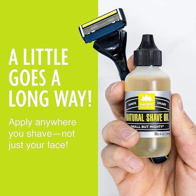 Pacific Shaving Company Pacific Shaving Company Natural Shaving Oil - Eliminates Cuts, Nicks, & Razor Burn, Soothes & Moisturizes Skin, Reduces Irritation, with Natural & Organic Ingredients, Made in USA, 5 oz (3-Pack)