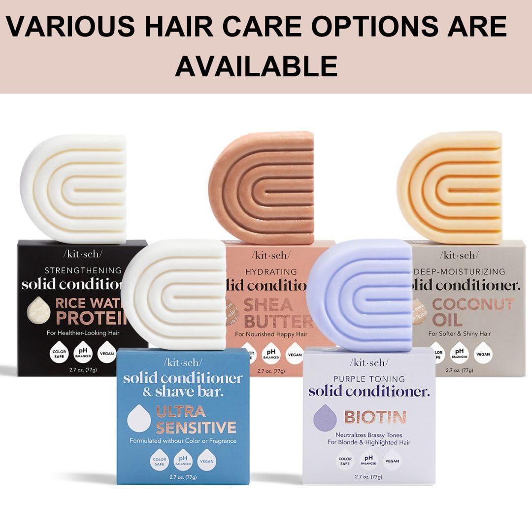 Kitsch Kitsch Rice Shampoo Bar, Rice Conditioner Bar and Self Draining Shower Caddy with Discount