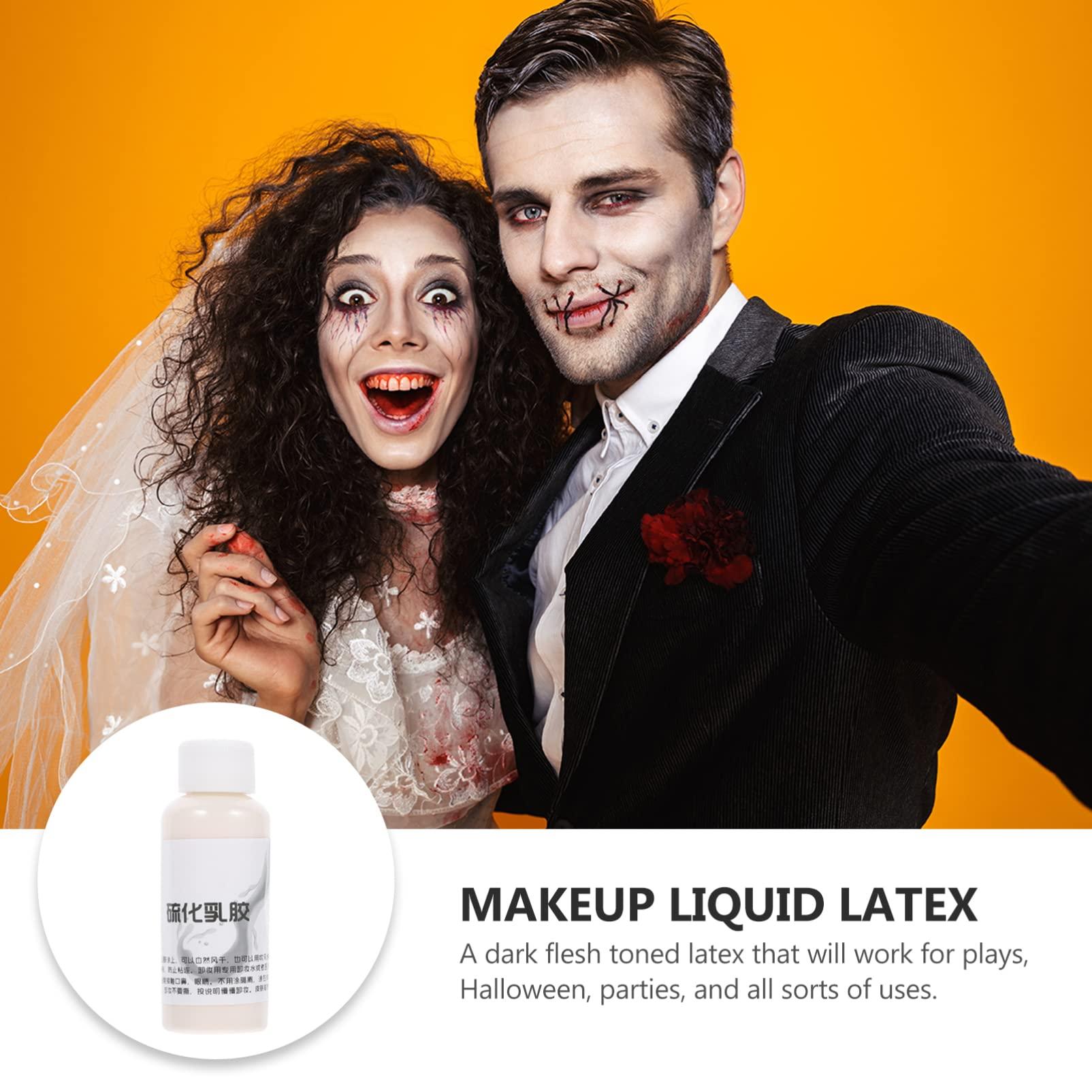 Healvian Healvian Makeup Liquid Latex,Halloween Latex Makeup,Halloween Old Age Wrinkle Makeup Latex for Performance Cosplay,Adhesive Latex for Halloween, Cosplay, Movie Makeup