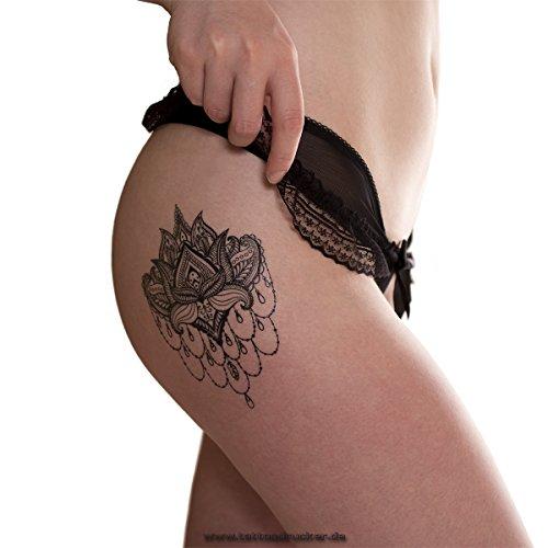 Tattoodrucker 5 x Mandala Lotus Flower Tattoo - Indian Mandala temporary Tattoo (5)