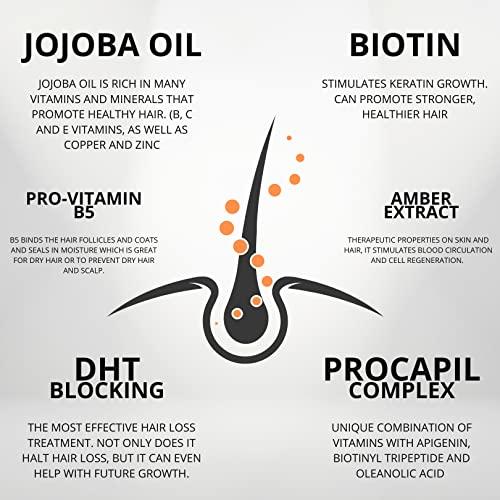 LavidouX Lavidoux Hair Growth Shampoo with Procapil Complex and Amber Extract, Sulfate, Paraben and Salt FREE