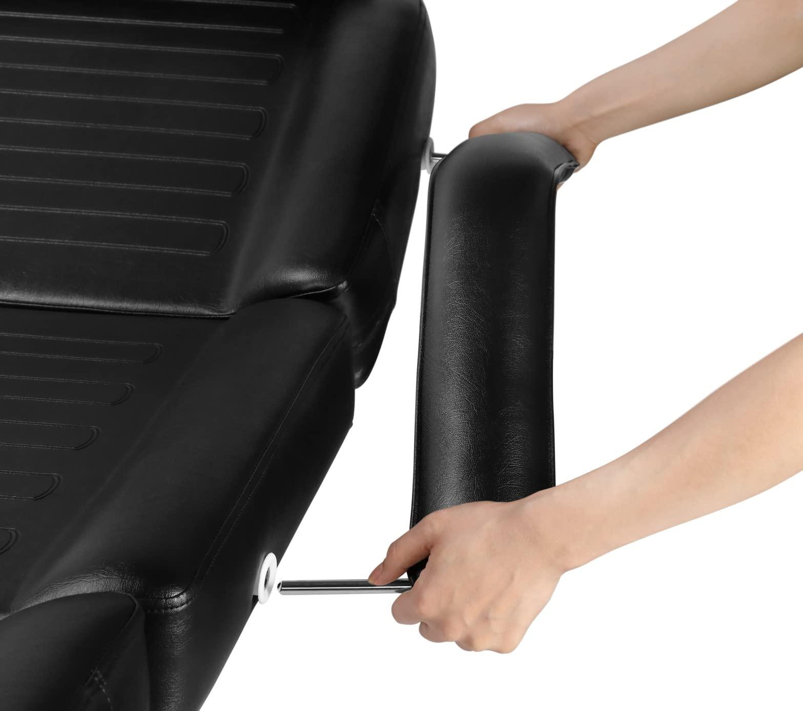 Beautymega Beautymega Black Electric Beauty Bed Spa Styling Salon Beauty Chairs Massage Hydraulic Pump Cutting Chairs Reclining All Purpose Tattoo Equipment