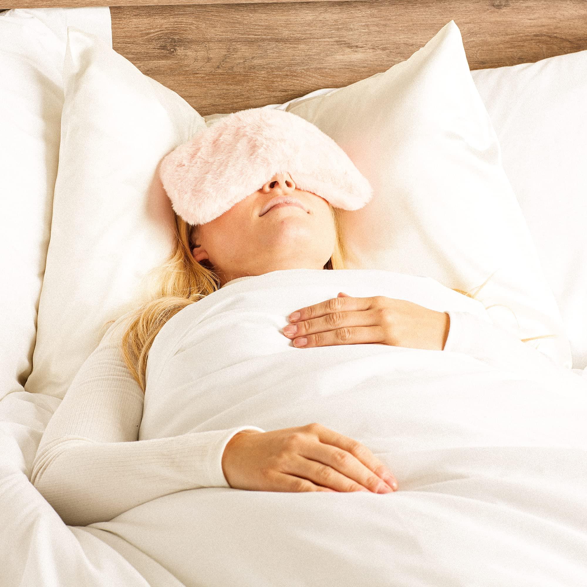 Bucky Bucky Hot & Cold Therapy Spa Collection, Reversible Ultra Luxe Eye Pillow, Plush Pink (Pack of 2)